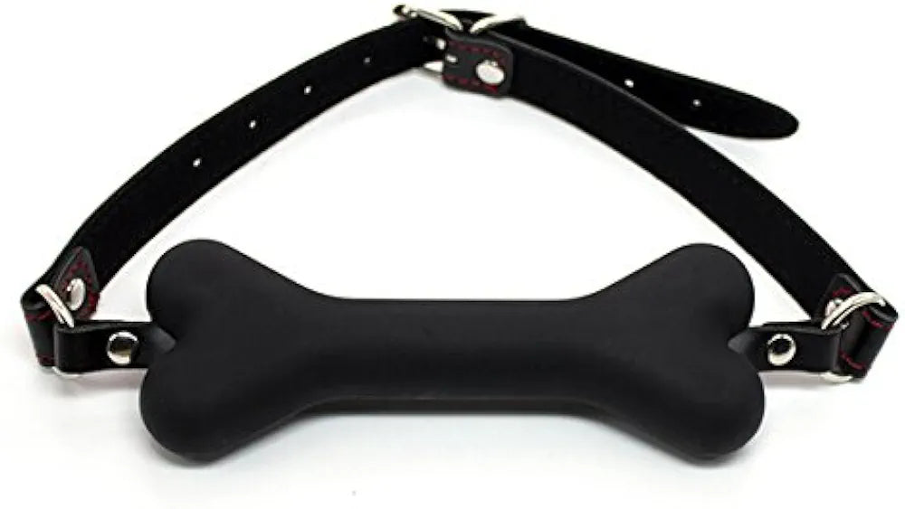 Premium Silicone Bone-Shaped Gag for BDSM Roleplay and Pet Play
