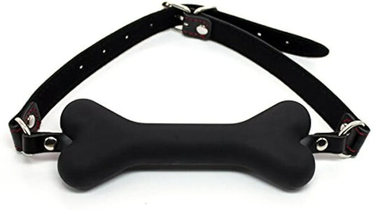 Premium Silicone Bone-Shaped Gag for BDSM Roleplay and Pet Play