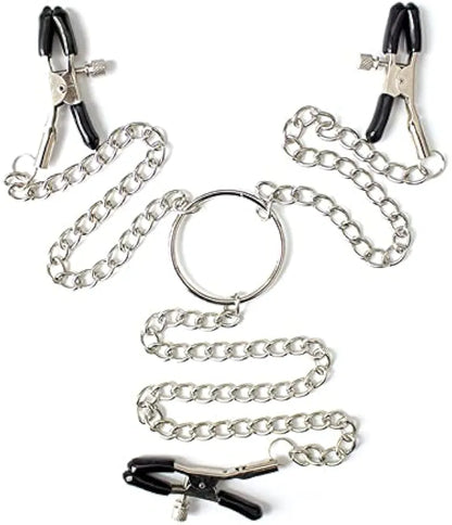 Adjustable Non-Piercing Nipple and Clitoral Stimulation Clips for Couples