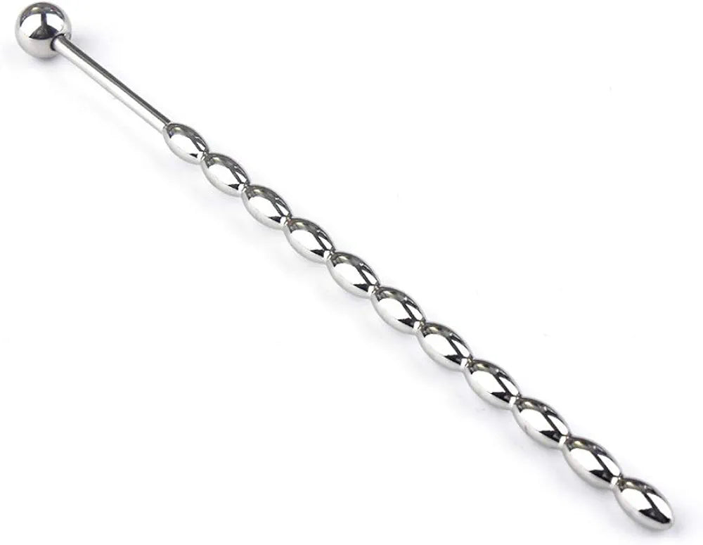 Stainless Steel Beaded Urethral Sounding Plug for Men