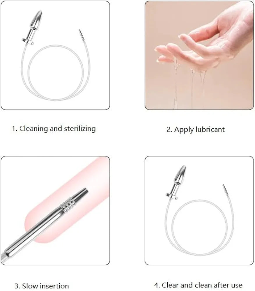 Stainless Steel Double-Headed Urethral Dilator and Penis Plug - Professional Sounding Rod for Men