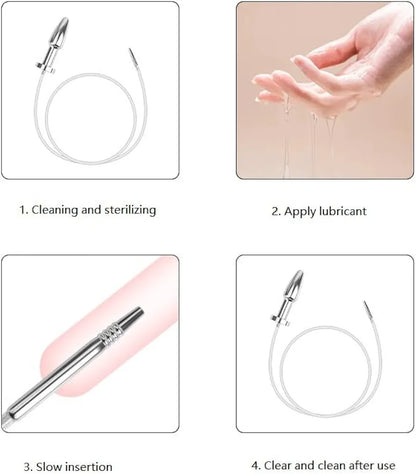 Stainless Steel Double-Headed Urethral Dilator and Penis Plug - Professional Sounding Rod for Men