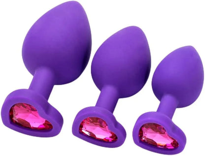 3-Piece Silicone Anal Training Plug Set for Beginners