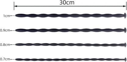 4-Piece Stainless Steel Urethral Sounding Beads and Dilator Set for Men