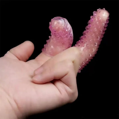 4-Piece Silicone Finger Vibrator Sleeve Set for Couples Intimacy