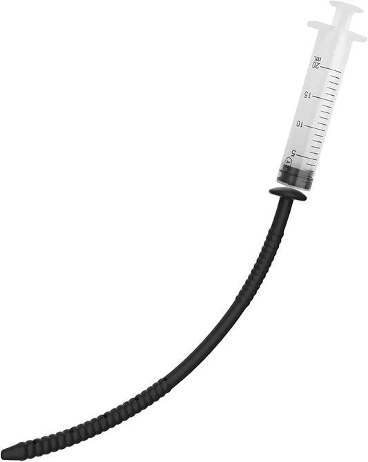 Hollow Silicone Urethral Sounding Plug with Irrigation Syringe for Men