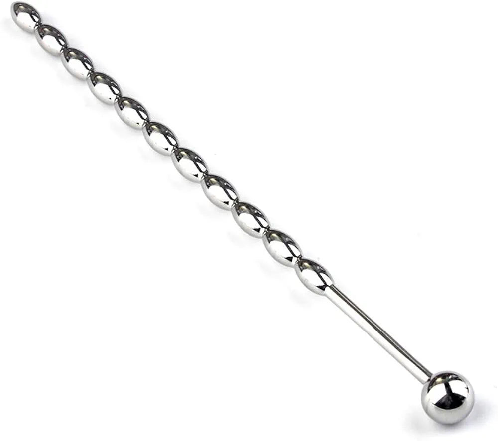 Stainless Steel Beaded Urethral Sounding Plug for Men