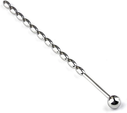 Stainless Steel Beaded Urethral Sounding Plug for Men