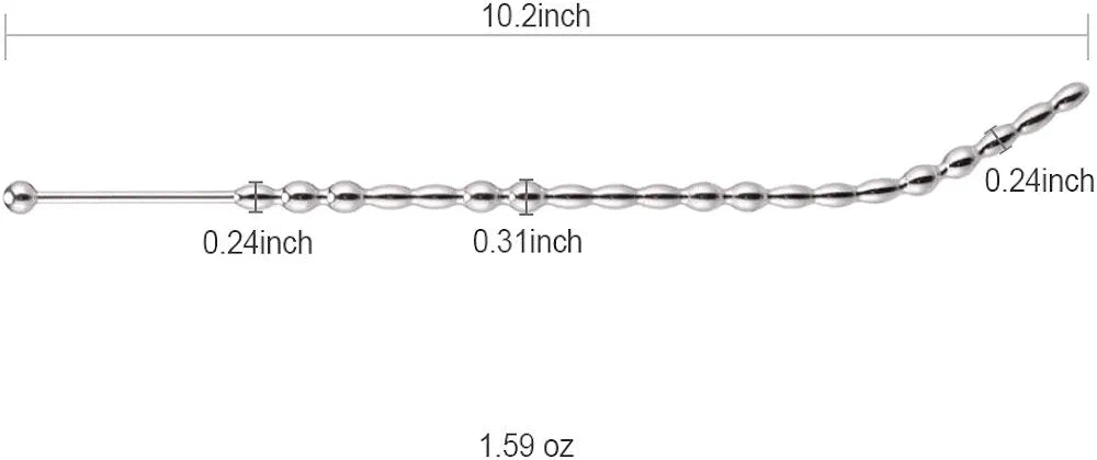 Premium Stainless Steel Multi-Bead Urethral Sound Dilator and Penis Plug for Men