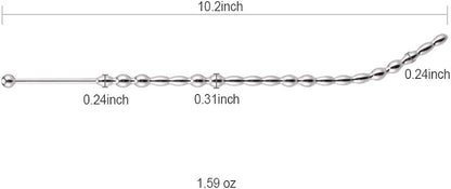 Premium Stainless Steel Multi-Bead Urethral Sound Dilator and Penis Plug for Men