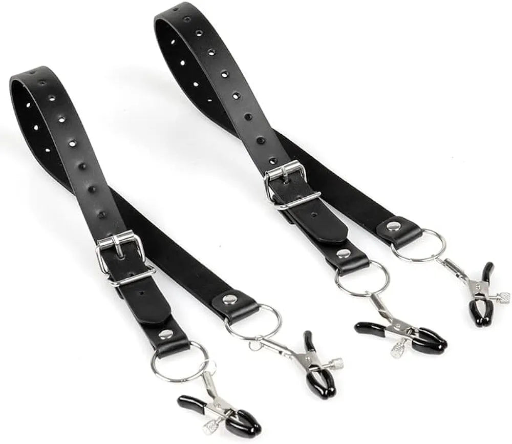 Adjustable Leather Bondage Restraint Kit for Beginners - Non-Piercing Sensory Play Set