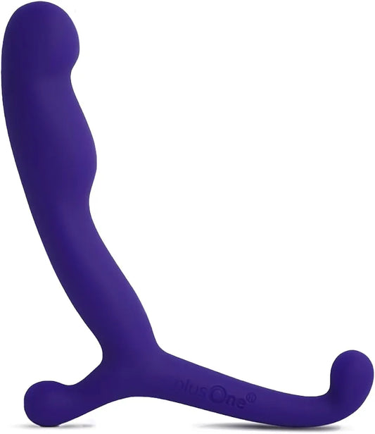 plusOne 4-Inch Ergonomic Silicone Prostate Massager with External Control Arm