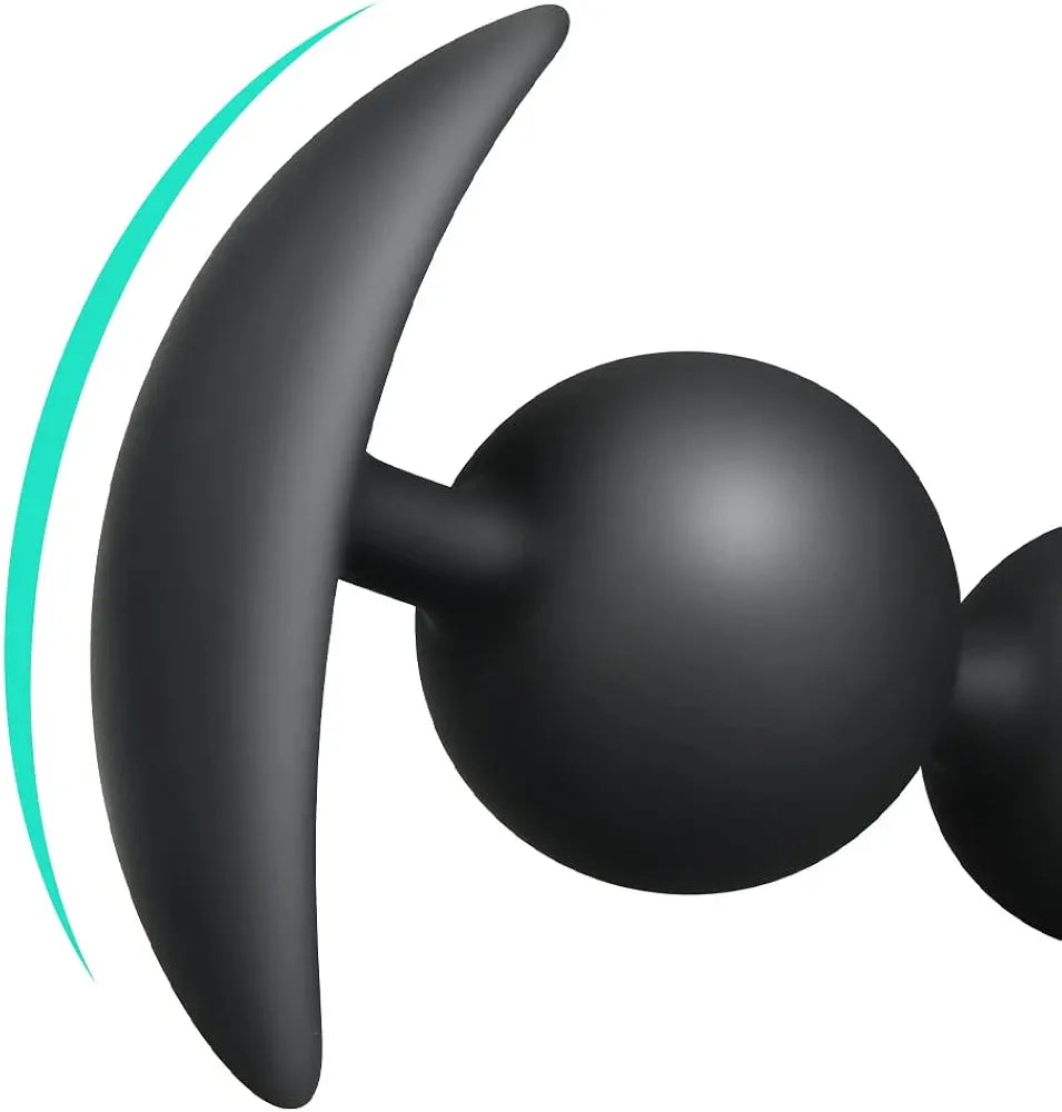 Flexible Silicone Anal Bead Chain - Graduated Size Prostate Massager and Anal Trainer