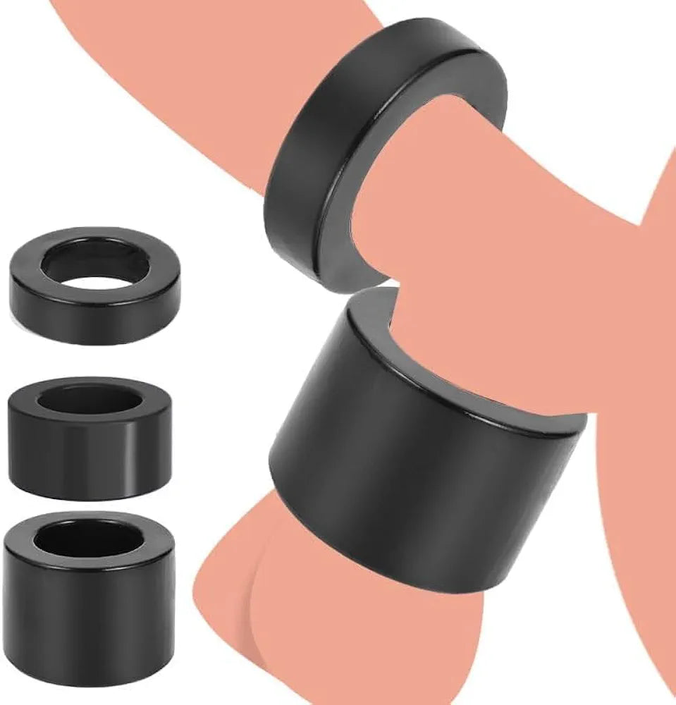 Premium Silicone Penis Ring Set - 3-Piece Stretchy Reusable Performance Enhancers