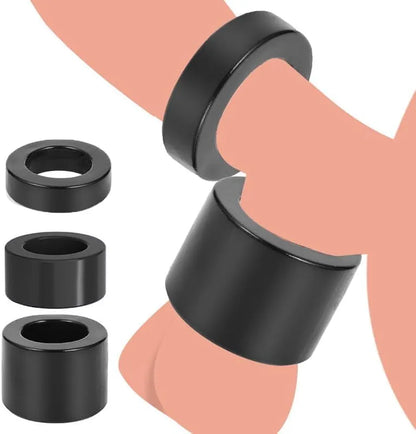 Premium Silicone Penis Ring Set - 3-Piece Stretchy Reusable Performance Enhancers