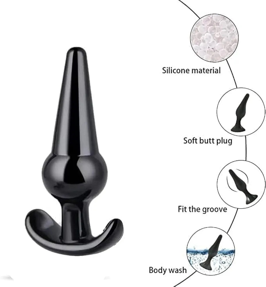 Beginner-Friendly Silicone Anal Training Plug Set for Couples