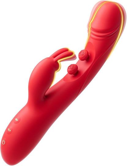 Dual-Stimulation Rabbit Vibrator with 7 Flapping and 16 Vibration Modes for Clitoral and G-Spot Pleasure