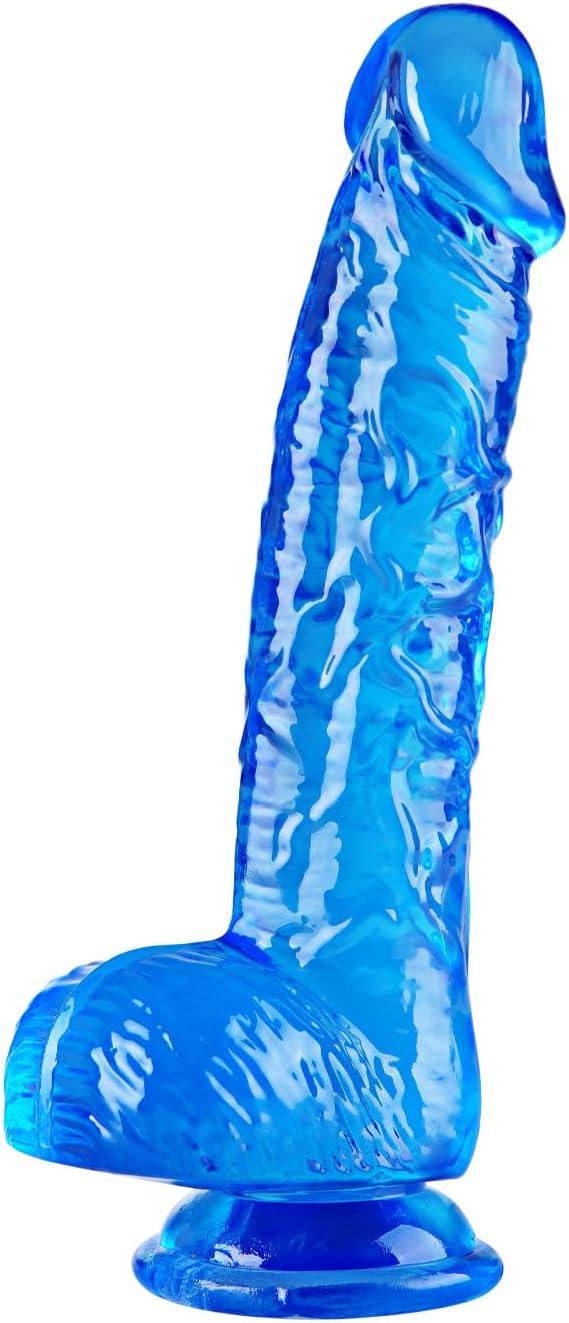 6-Inch Realistic Clear Suction Cup Dildo for Beginners