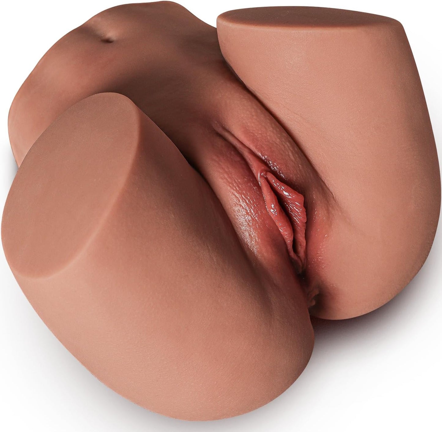 Realistic 4.5LB Dual-Channel Male Masturbator with Soft 3D Butt and Vagina/Anal Stimulation