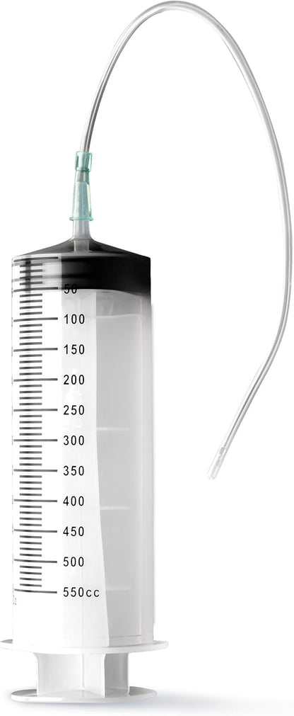 Cleanstream 500ml Reusable Enema Syringe with Flexible Tube and Tapered Tip for Anal Cleansing