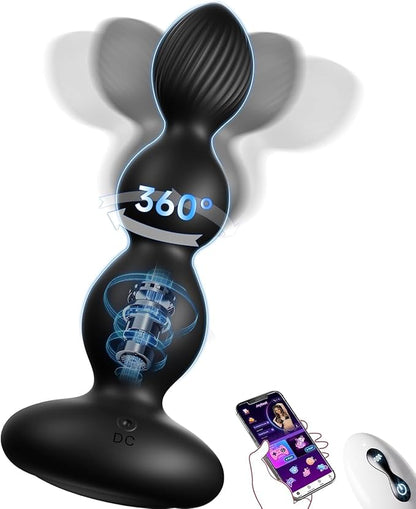 Advanced Remote-Controlled Prostate Massager with Thrusting Vibration and Cock Ring