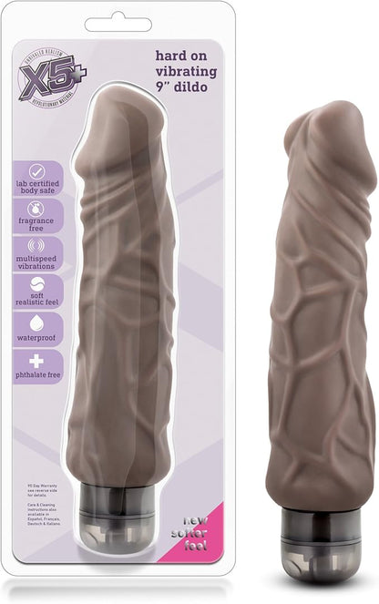 Blush X5 Plus 9.25-Inch Waterproof Realistic Vibrating Dildo with Flexible Shaft and Multi-Speed G-Spot Stimulation
