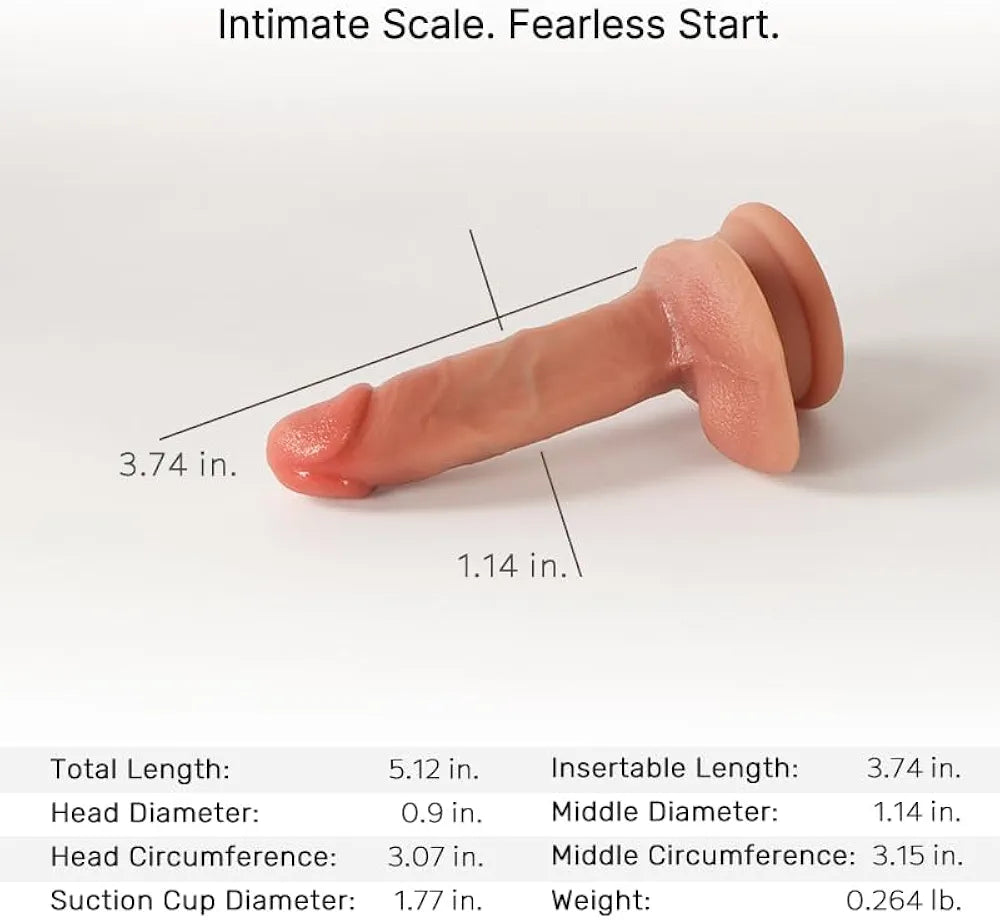 3-Inch Realistic Mini Silicone Dildo for Beginners with Suction Cup