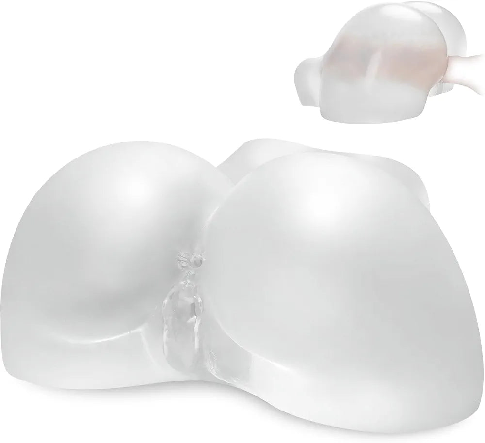 Premium Realistic 4.62LB Dual-Entry Masturbator with Soft Tactile Buttocks and Visual Vagina/Anal Stimulation