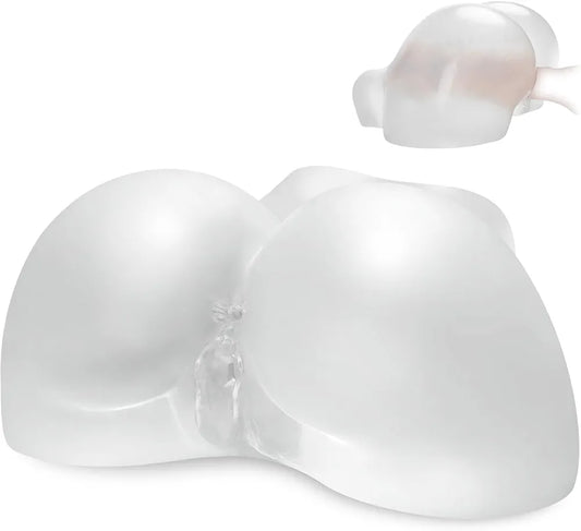 Premium Realistic 4.62LB Dual-Entry Masturbator with Soft Tactile Buttocks and Visual Vagina/Anal Stimulation