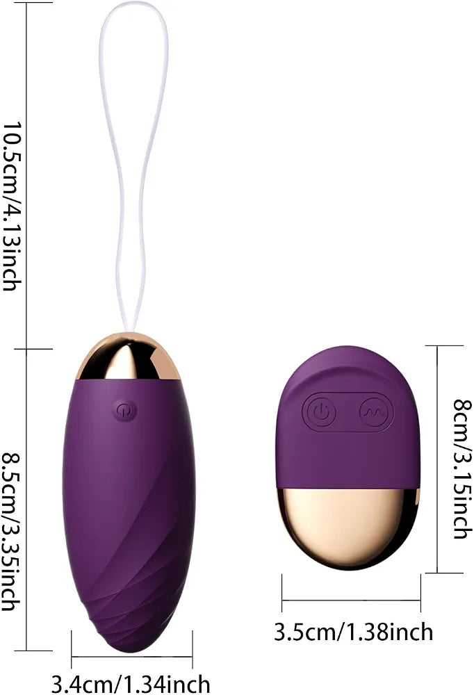 Silky Rechargeable Remote-Controlled Egg Massager with 10 Whisper-Quiet Vibration Patterns
