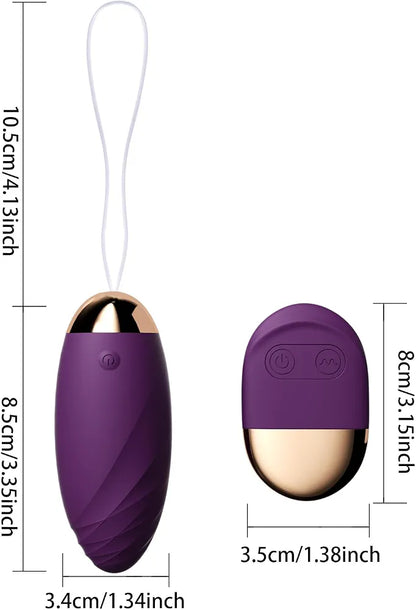 Silky Rechargeable Remote-Controlled Egg Massager with 10 Whisper-Quiet Vibration Patterns