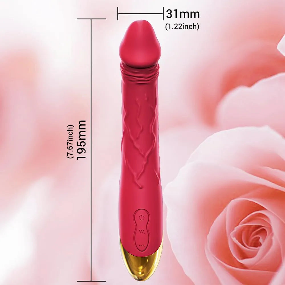 Premium 7.6-Inch Waterproof Silicone Vibrator with 10 Vibration Modes for Targeted Stimulation