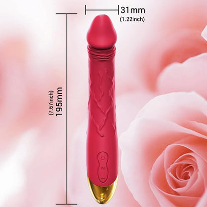 Premium 7.6-Inch Waterproof Silicone Vibrator with 10 Vibration Modes for Targeted Stimulation