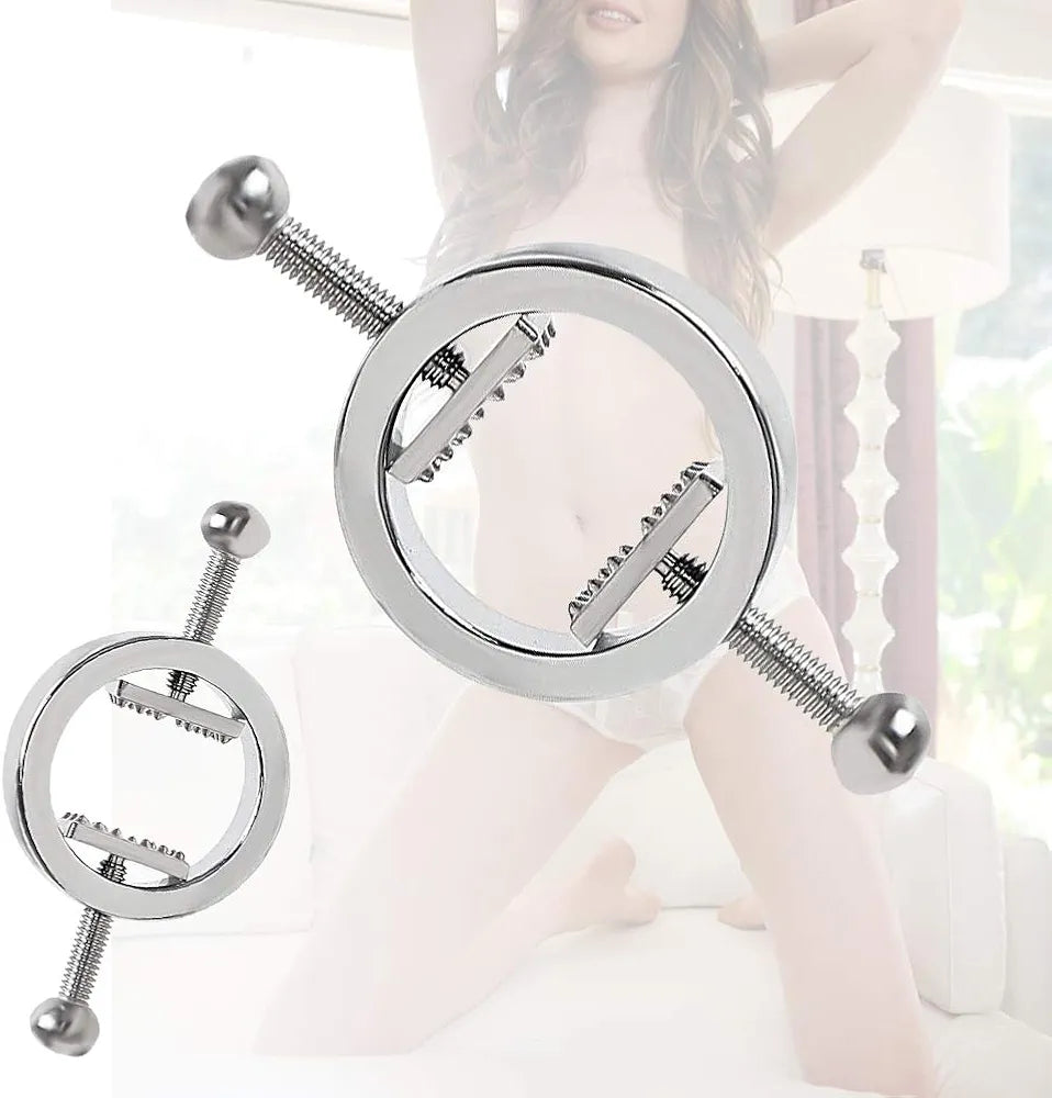 Adjustable Stainless Steel Nipple Clamps for Sensory Play