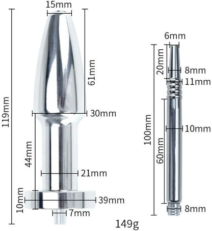 Stainless Steel Double-Headed Urethral Dilator and Penis Plug - Professional Sounding Rod for Men