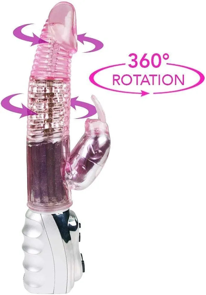 Premium Dual-Motor Rotating Rabbit Vibrator with Bead Stimulation and G-Spot Massager