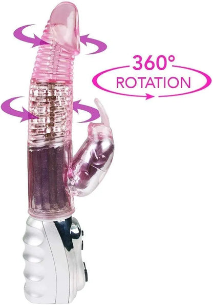 Premium Dual-Motor Rotating Rabbit Vibrator with Bead Stimulation and G-Spot Massager
