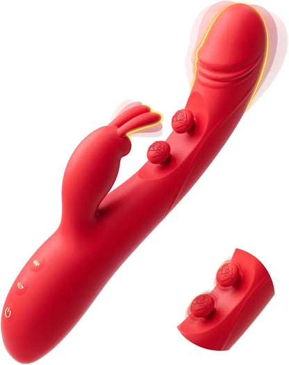 Dual-Stimulation Rabbit Vibrator with 7 Flapping and 16 Vibration Modes for Clitoral and G-Spot Pleasure