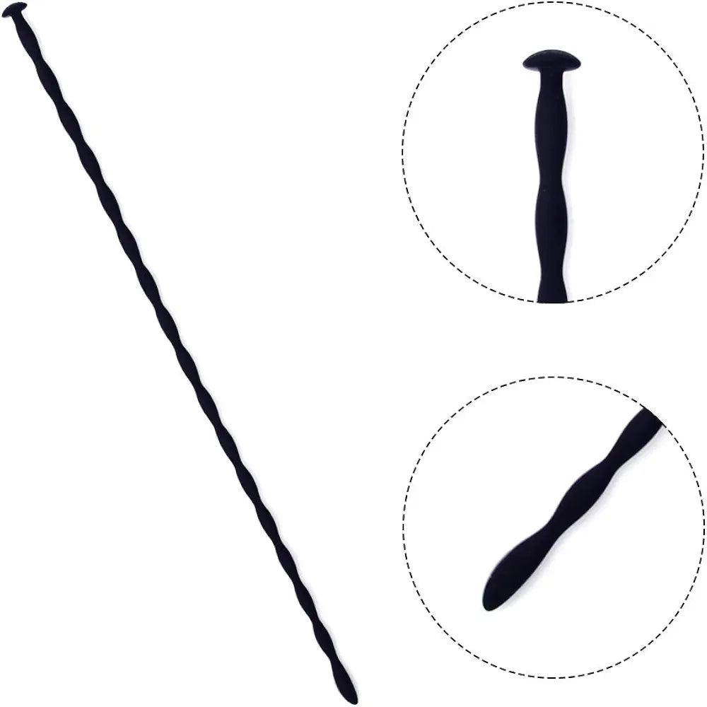 4-Piece Silicone Urethral Sound and Bead Plug Set for Beginners - Flexible and Smooth Dilator Kit for Men