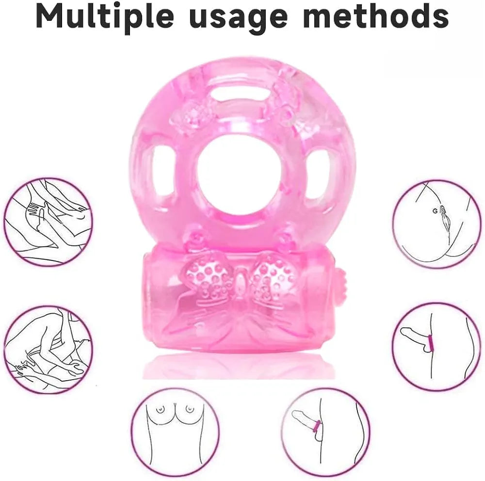 5-Pack Disposable Vibrating Clitoral and G-Spot Stimulator Rings for Enhanced Intimacy