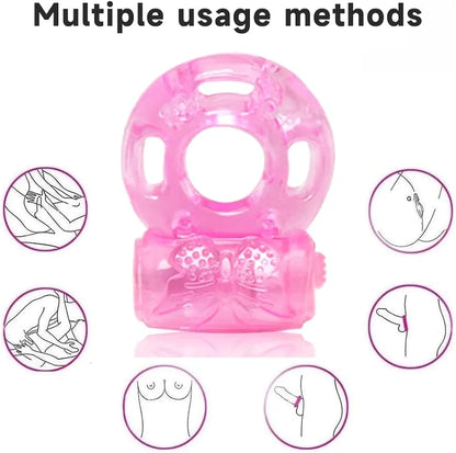 5-Pack Disposable Vibrating Clitoral and G-Spot Stimulator Rings for Enhanced Intimacy