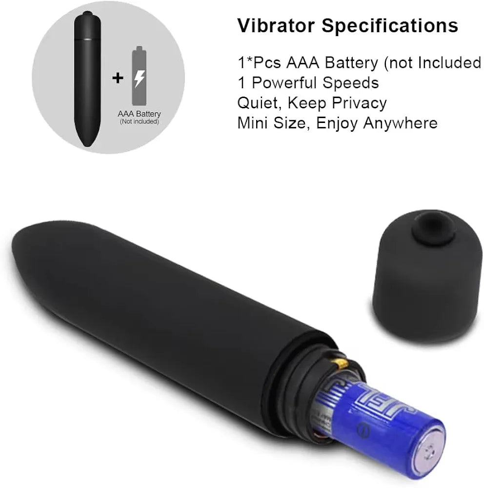 10-Speed Mini Bullet Vibrator for Clitoral and G-Spot Stimulation - Discreet Waterproof Personal Massager
