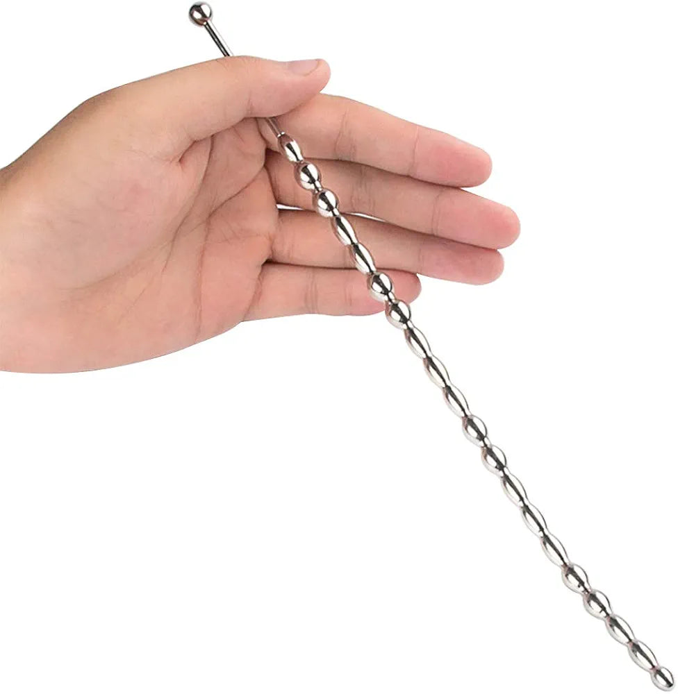 Premium Stainless Steel Multi-Bead Urethral Sound Dilator and Penis Plug for Men