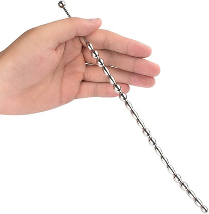 Premium Stainless Steel Multi-Bead Urethral Sound Dilator and Penis Plug for Men