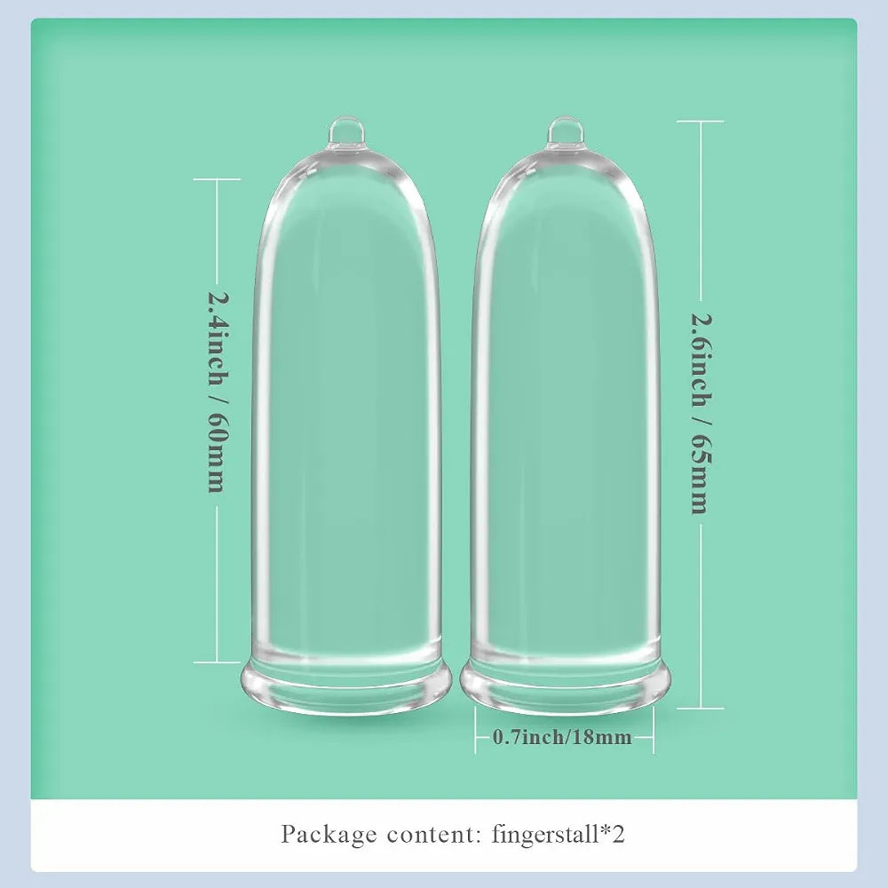 2-Piece Silicone Finger Cots for Intimate Stimulation and Sensual Play
