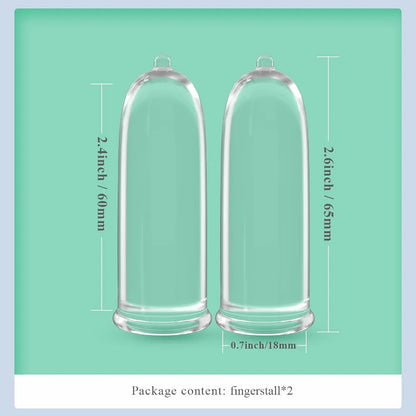 2-Piece Silicone Finger Cots for Intimate Stimulation and Sensual Play