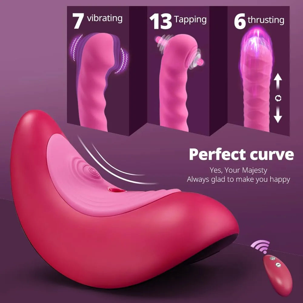 VVD Wireless Remote-Controlled Thrusting Sex Machine with Clitoral Stimulation and Riding Saddle for Women