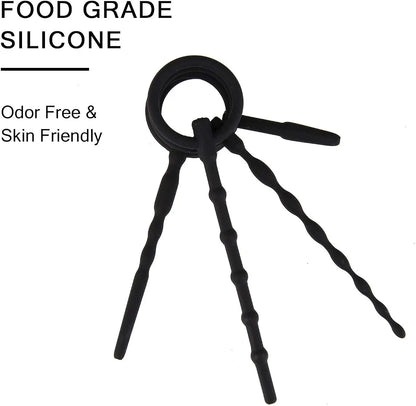 Beauty7 4-Piece Silicone Urethral Sound and Dilator Set for Men