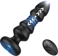 Remote-Controlled Vibrating and Thrusting Prostate Massager and Anal Butt Plug with Beads