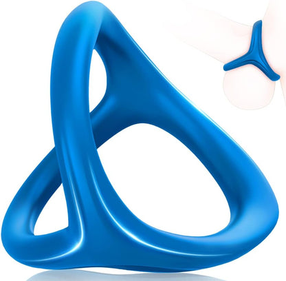 Adorime 3-in-1 Ultra-Soft Silicone Cock Ring for Enhanced Erection and Performance